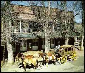 Columbia Hotel with stagecoach
